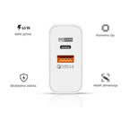 65W brzi USB-C/Type-C punjač - USB-C/Type-C adapter