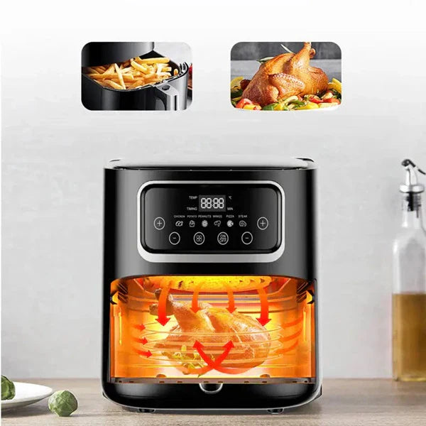 Friteza na vruć vazduh - Air Fryer - Silver Crest 10L + 50 papira za pečenje