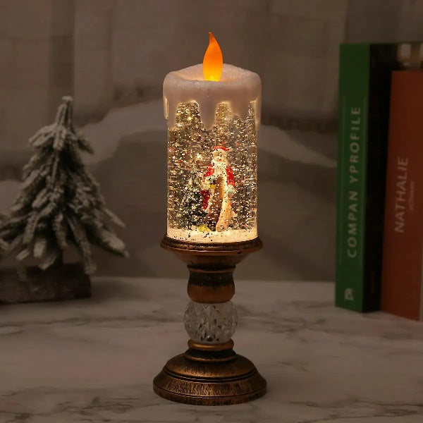 Novogodišnja lampa sveća sa Deda Mrazom - Praznična lampa