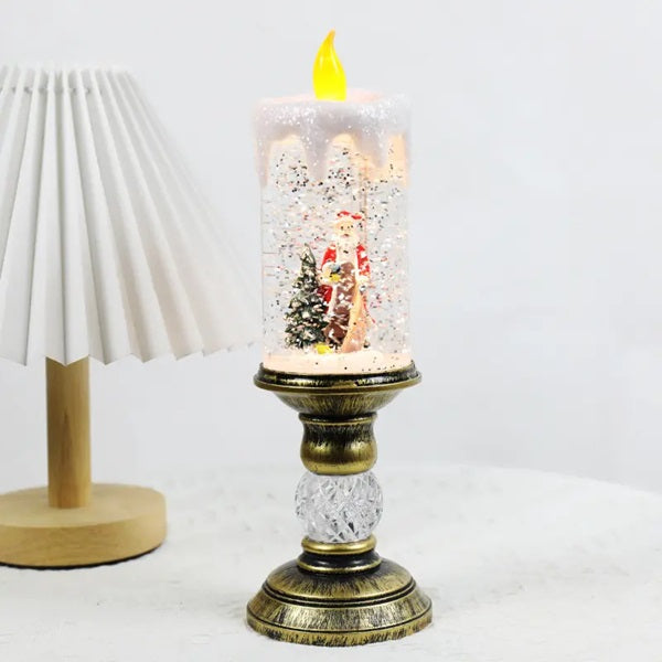 Novogodišnja lampa sveća sa Deda Mrazom - Praznična lampa